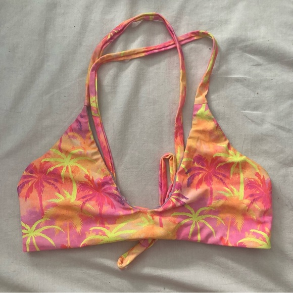 Moana Swimwear Neon Nites Marlin Reversible Swim Top Size Large Multicolor - Picture 3 of 6